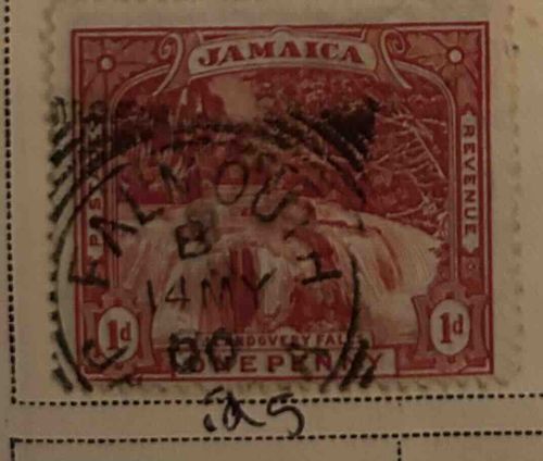 Jamaica 1d Andover Fall Revenue Stamp