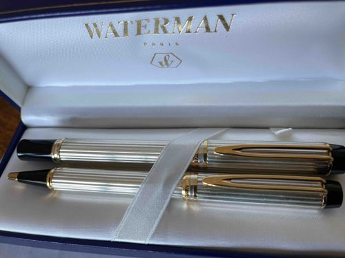 Waterman Man 100 Sterling Silver Godron Pen Set