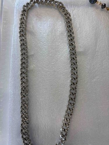 Pave-Set Cuban Link Chain Necklace