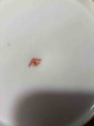 Porcelain Dinnerware with Red Mark