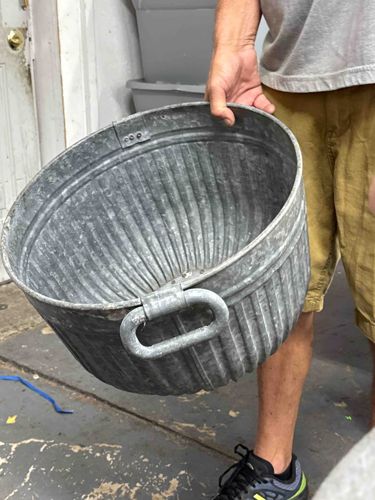 Galvanized Metal Wash Tub / Planter