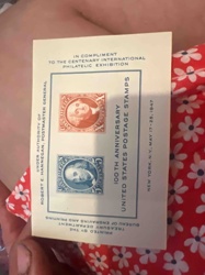 United States Postage Stamps 100th Anniversary Commemorative Card