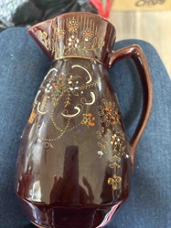 Japanese Hand-Painted Ceramic Pitcher
