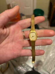 Helbros Gold Tone Quartz Ladies Dress Watch