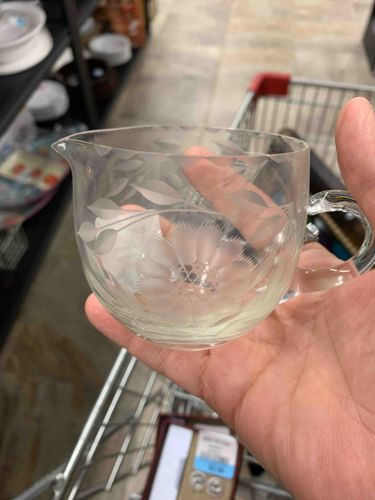 Etched Glass Creamer