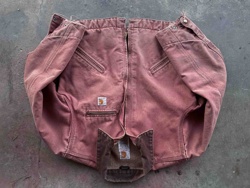 Vintage Carhartt WJ097 Detroit Jacket in Faded Redwood