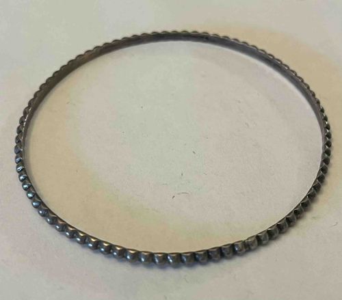 Beaded Sterling Silver Bangle