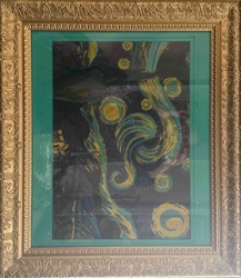 Framed "Starry Night" Inspired Print