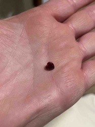Heart Shaped Red Gemstone