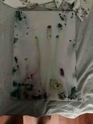 Abstract Ink Bleed Artwork on Canvas