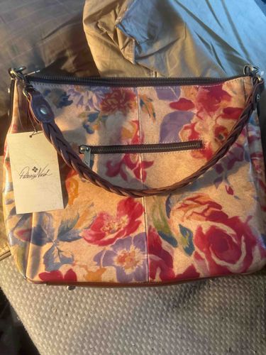 Patricia Nash Floral Leather Hobo Handbag