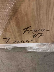 Signed Wooden Crate Panel