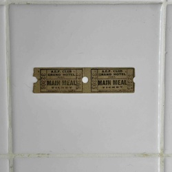 A.E.F. Club Grand Hotel Paris 'Main Meal' Ticket (Serial Nos. 22305 & 22306)