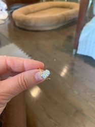 Moissanite Bypass Ring with Pear and Oval Cut Stones
