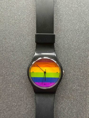 Pride Flag Face Wristwatch