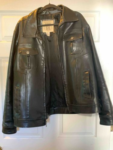 Route 66 Men's Black Faux Leather Jacket