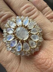 Moonstone Cluster Cocktail Ring