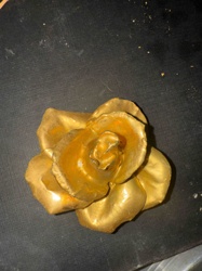 Gilded Rose Sculpture or Brooch Element