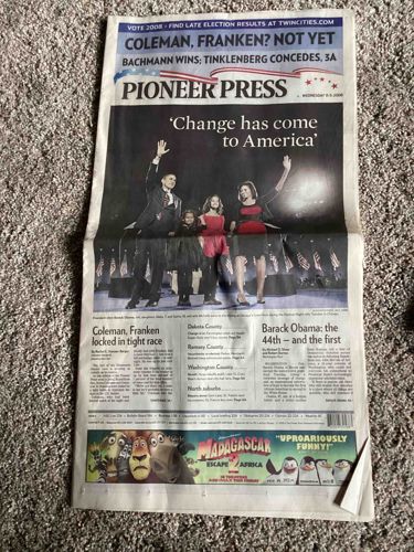 PIONEER PRESS Newspaper - November 5, 2008