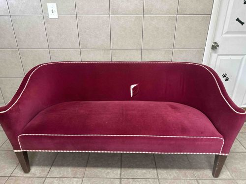 Velvet Settee / Small Sofa