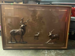 Mid-Century Modern 3D Kudu Antelope Wall Art