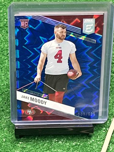 2023 Panini Donruss Elite Jake Moody Status Blue Rookie Card #139/625