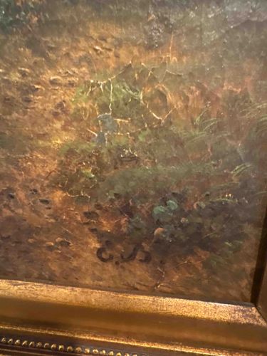 Signed Landscape Painting Attributed to Eugène Boudin