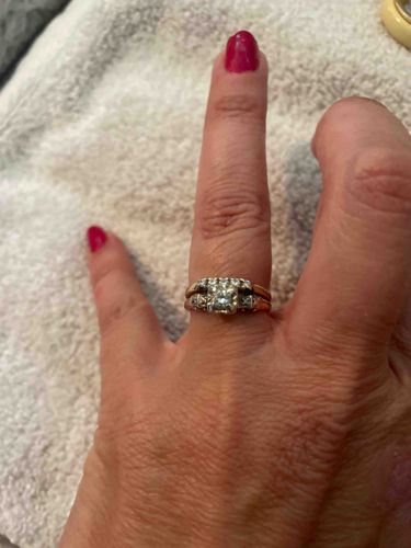 Vintage Diamond Two-Ring Bridal Set