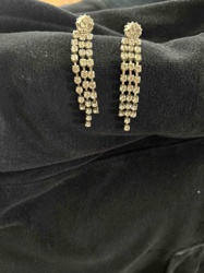 Rhinestone Cascade Dangle Earrings