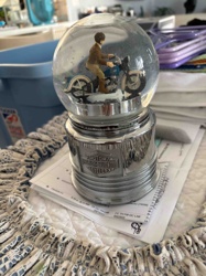 2004 Harley Davidson & Hallmark 1936 EL Knucklehead Motorcycle Snow Globe