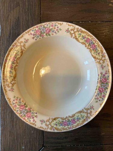 Edwin M. Knowles Floral Pattern Bowl