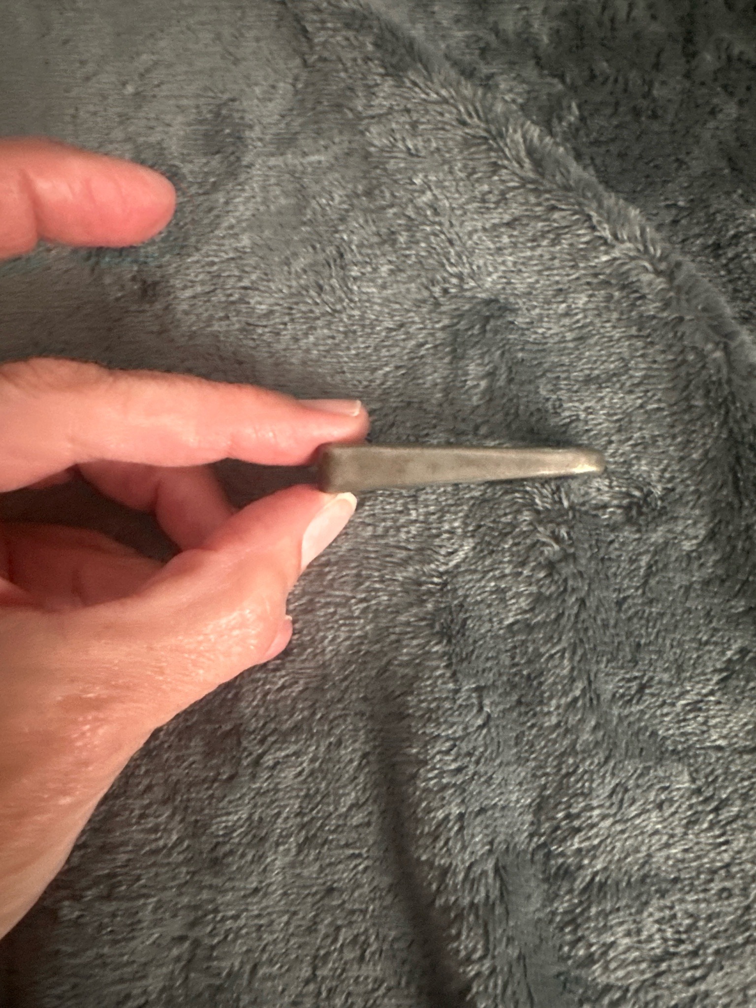 Submitted photo of Silver-tone metal object, unverified maker