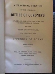 A Practical Treatise on the Office and Duties of Coroners, Fourth Edition (1900)