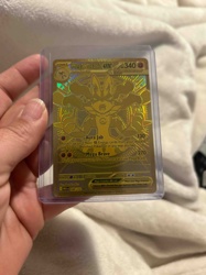 Mega Lucario EX Full Art Gold Trainer Card (Custom/Proxy)