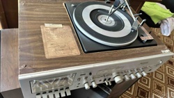 Sansui 350A Stereo Receiver with Turntable and Cassette