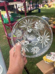 Pressed Glass Plate or Compote Top