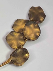 West Germany Gilt Petal Brooch