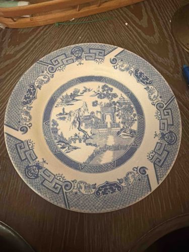 Blue Willow Pattern Transferware Plate