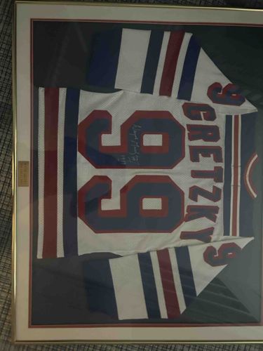 Framed Autographed Wayne Gretzky New York Rangers Hockey Jersey