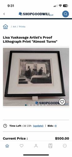 Lisa Yuskavage Artist's Proof Lithograph Print "Almost Turns"