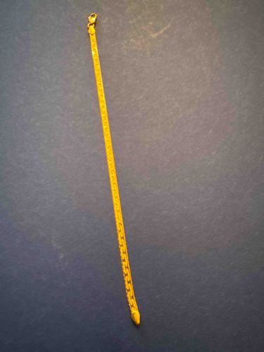 14k Gold Figaro/Curb Link Chain Bracelet