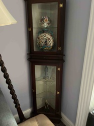 Two-Piece Corner Display Cabinet