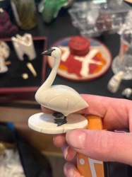 Ivory Swan Carving by Walter Slwooko, 1979