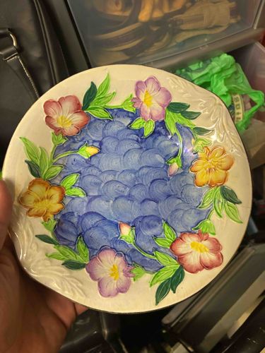 Embossed Floral Decorative Plate