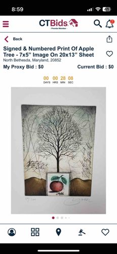 Signed and Numbered Print of an Apple Tree