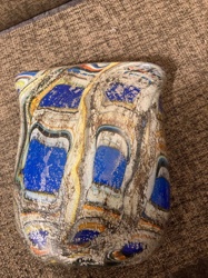 Czech Reverse Painted Art Glass Vase