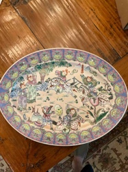 Japanese Imari-Style Porcelain Platter with Equestrian Scene