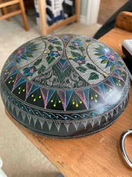 Carved and Painted Soapstone Lidded Box