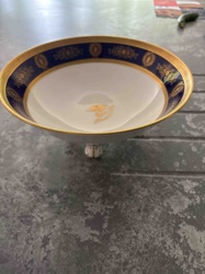 Coalport Cobalt Blue & Gilt Footed Bowl