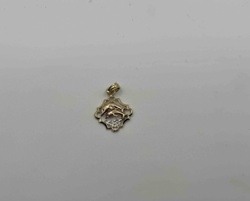Tri-Color Gold Dolphin Pendant
